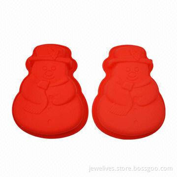 Christmas Series Cake Pans/Cake Molds, Made of Food-grade Silicone, Measures 17.5 x 14 x 4cm